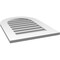 Ekena Millwork Round Top Surface Mount PVC Gable Vent: Functional, w/ 3-1/2"W x 1"P Standard Frame, 20"W x 28"H GVPRT20X2801SF - alternate 2